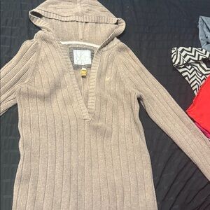 American Eagle Outfitters Brown Knit Cardigan